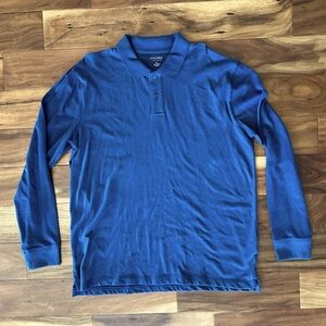 Sonoma Blue Long Sleeve Knit Polo size XL